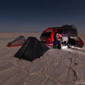 Photographe au Salar de Uyuni