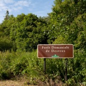 EntrÈe de la forÍt domaniale de Desvres, panneau de l'ONF.