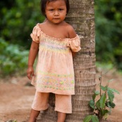 Portrait d'enfants amerindiens.