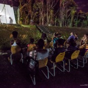 Lycee damas a Remire Montjoly Guyane. Nuit des etoiles. Telescope astronomie lunette. Observation.